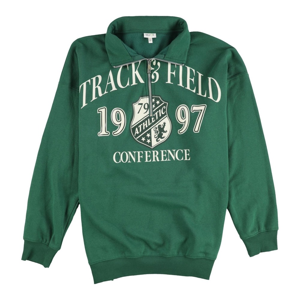 Self E Womens Track Field 1997 Conference Sweatshirt Green Juniors X-Large